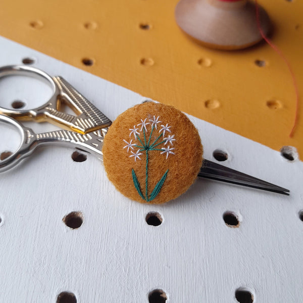 Spring flowers badge set