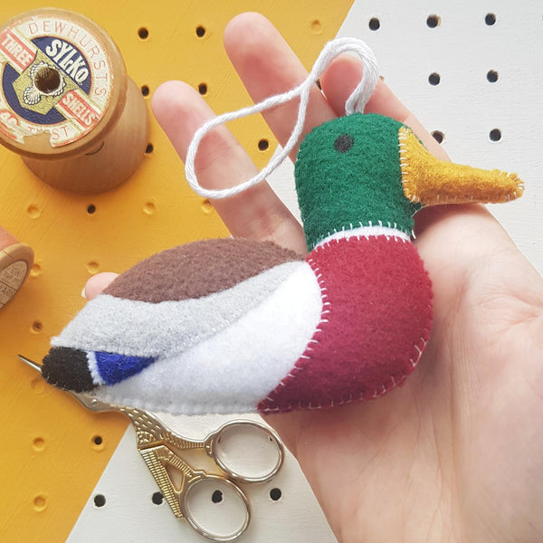 hanging mallard duck