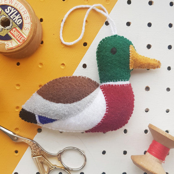 hanging mallard duck