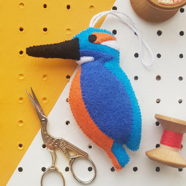 handmade kinfisher ornament