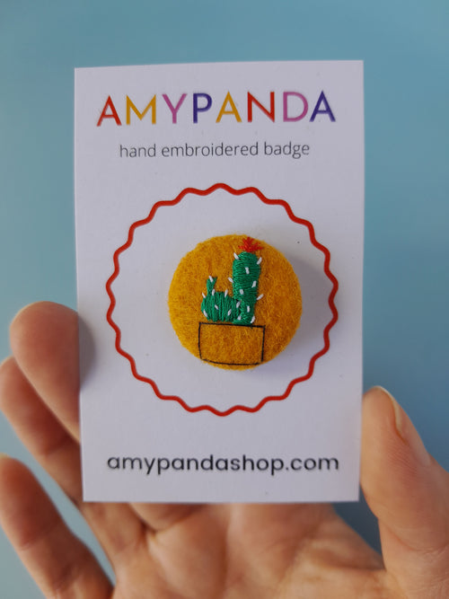 cactus badge - amypanda