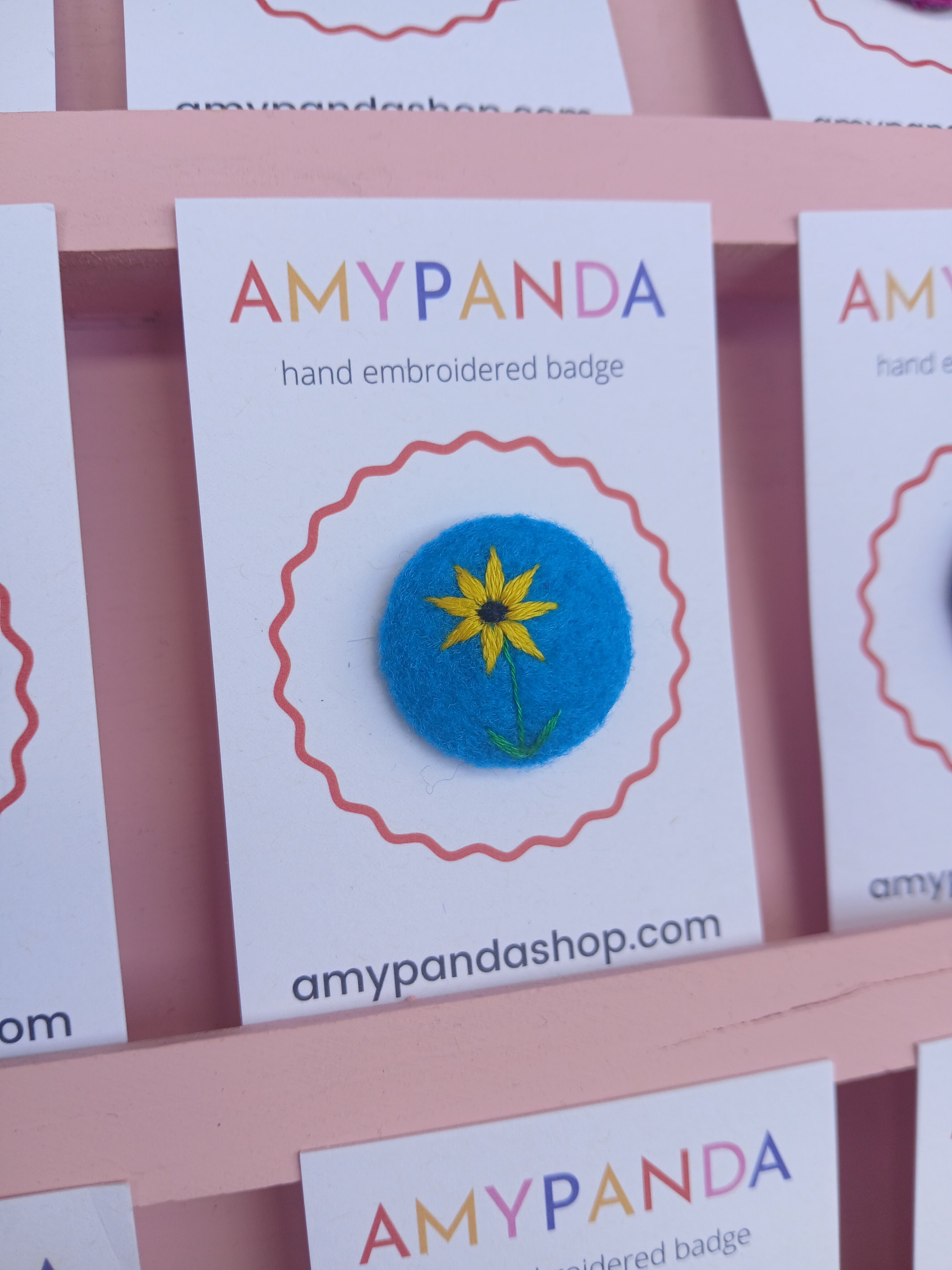 sunflower badge - amypanda