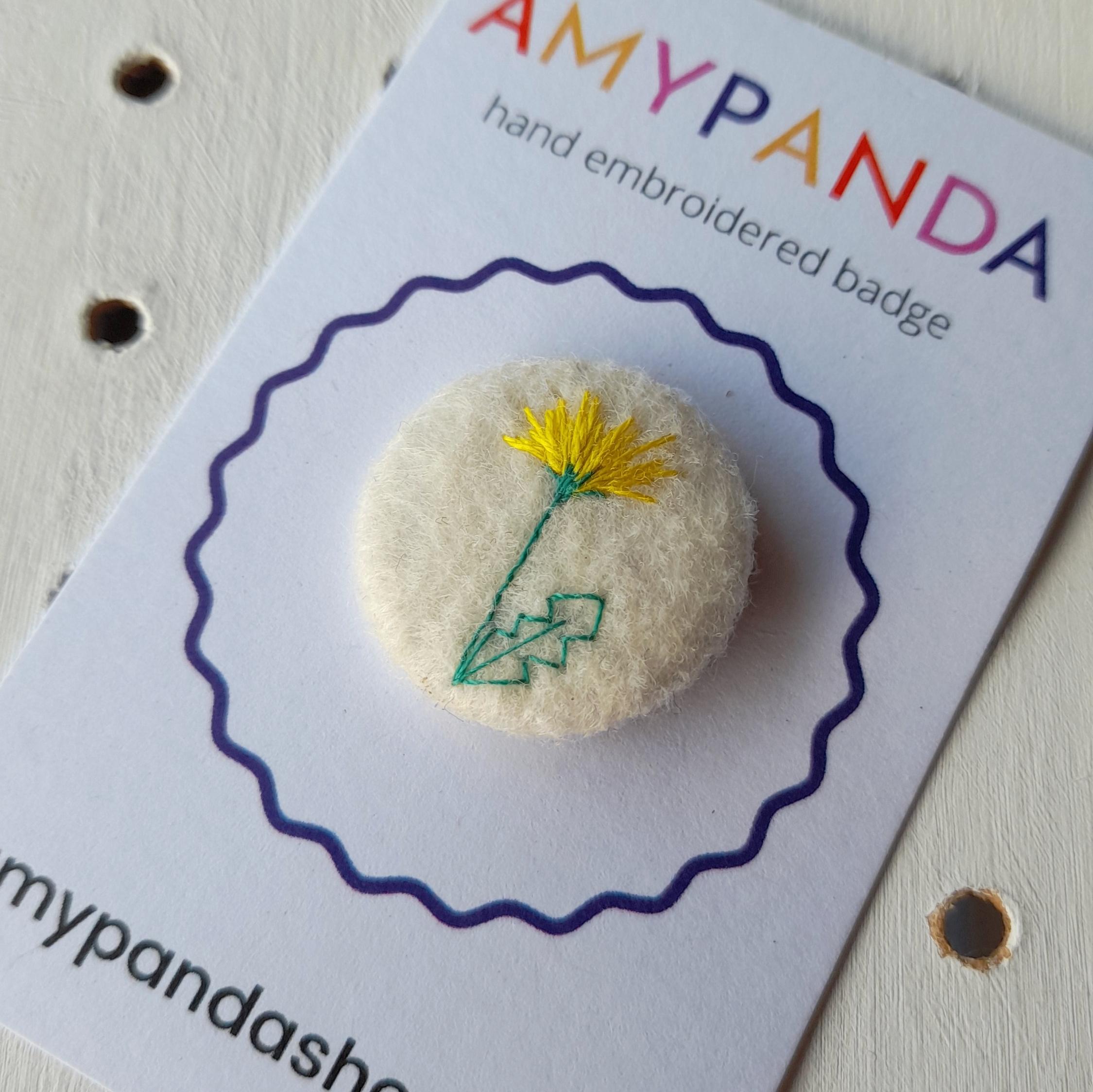 dandelion badge - amypanda