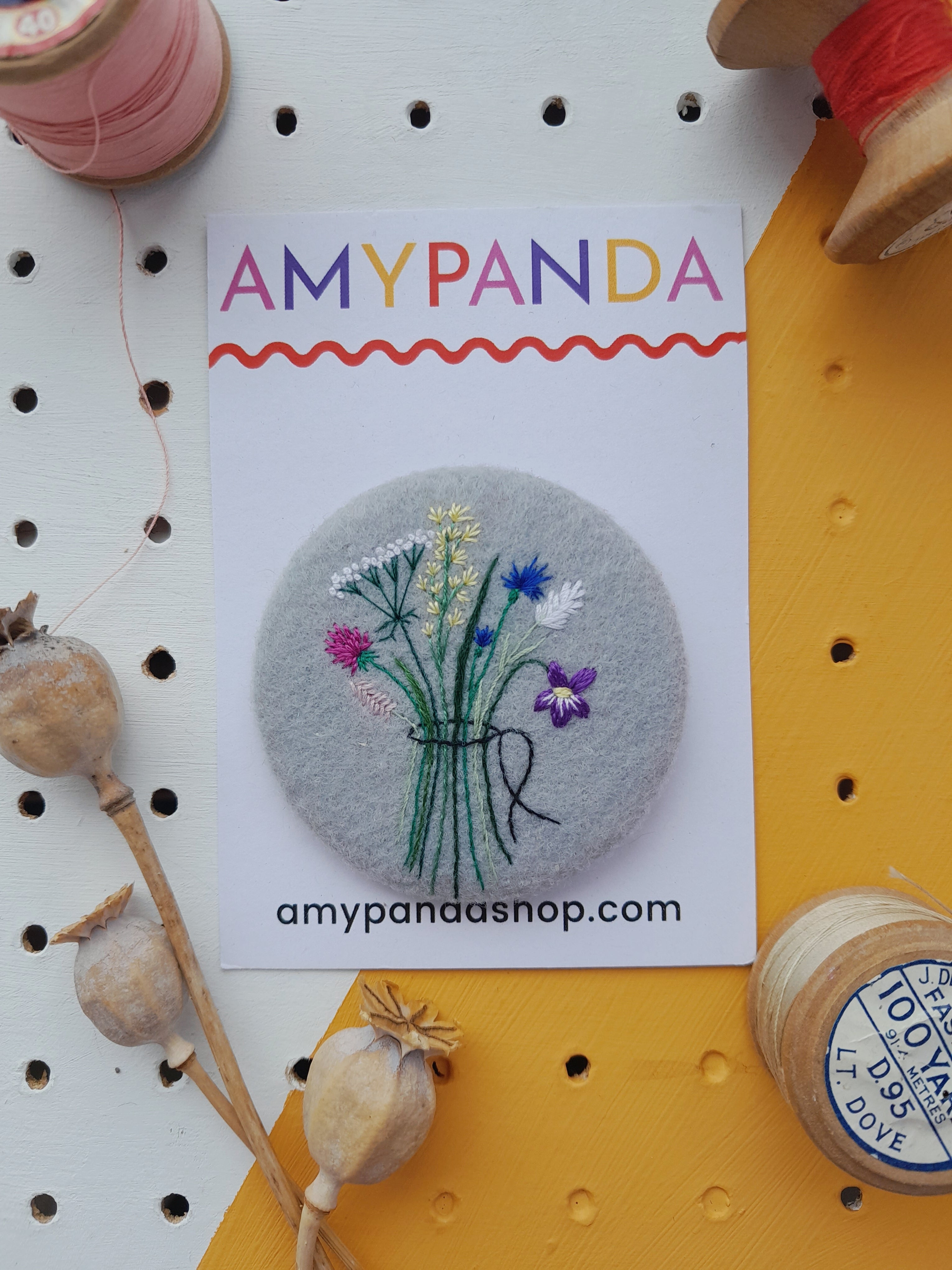 wild bouquet badge - amypanda