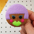 electro-pop face badge - amypanda