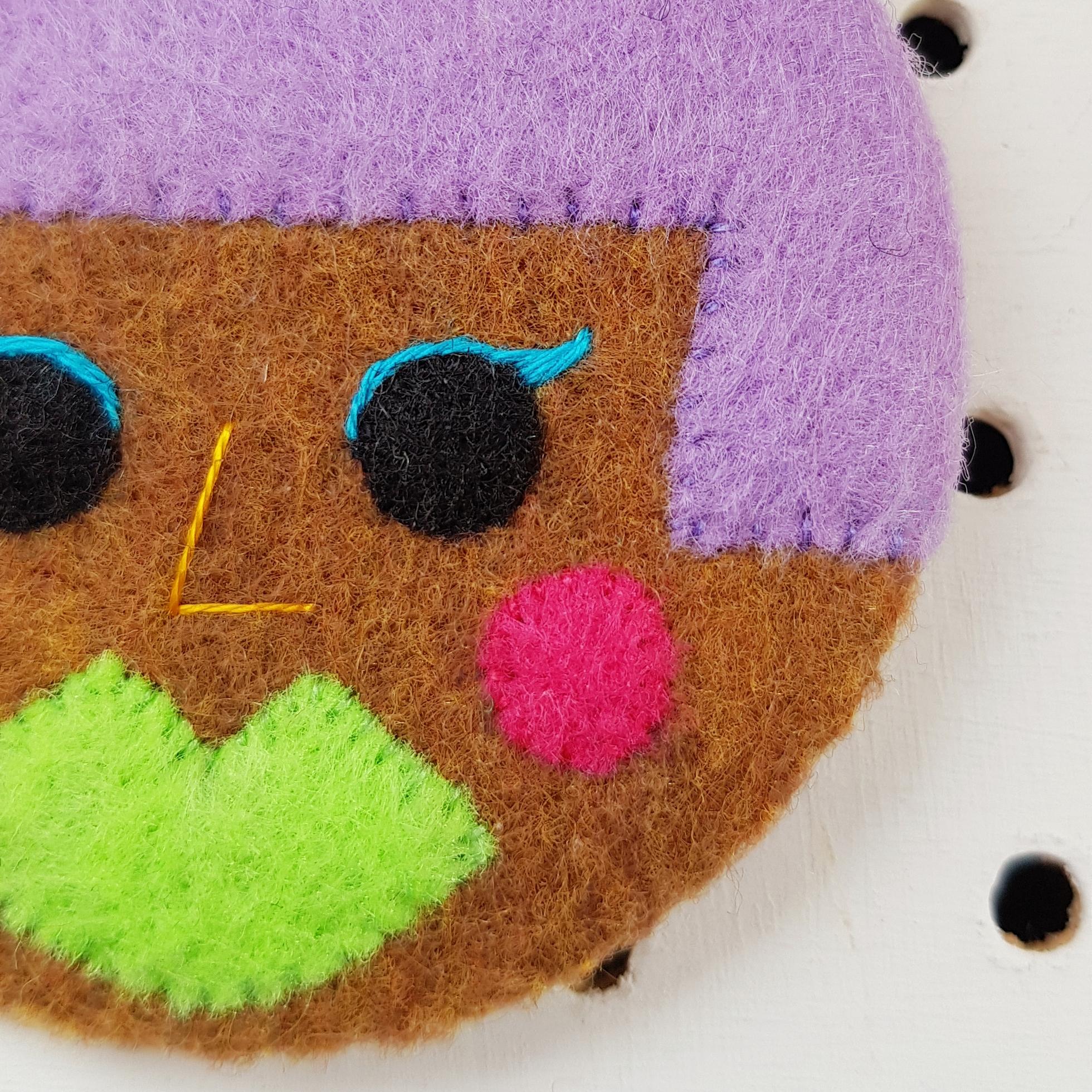 electro-pop face badge - amypanda