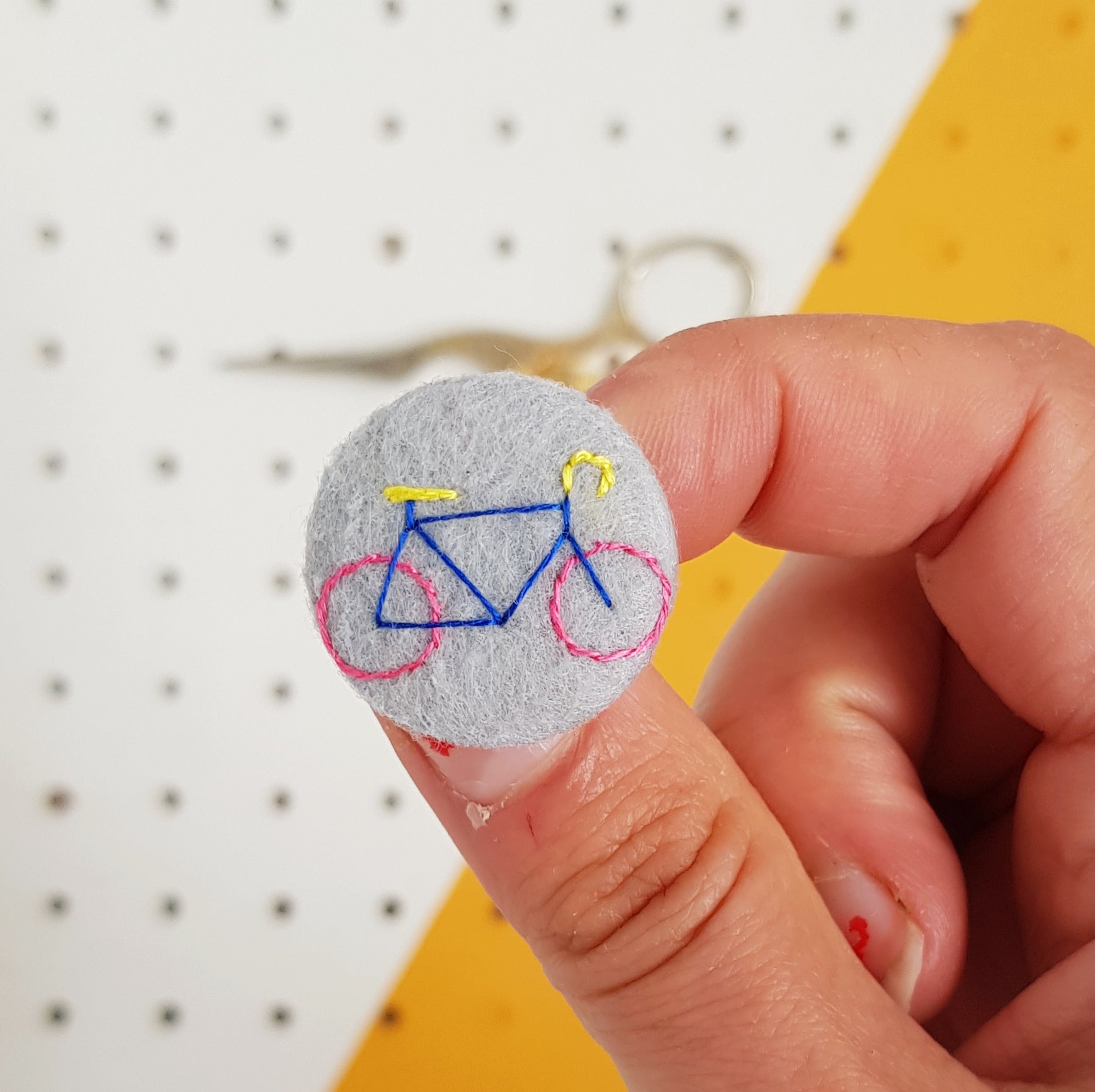 grey bicycle badge - amypanda